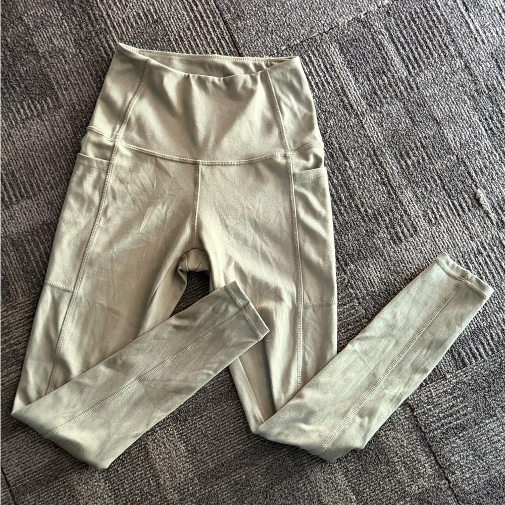 Danskin High Rise Olive Green Pocket Leggings Women’s XS Yoga Workout Pants